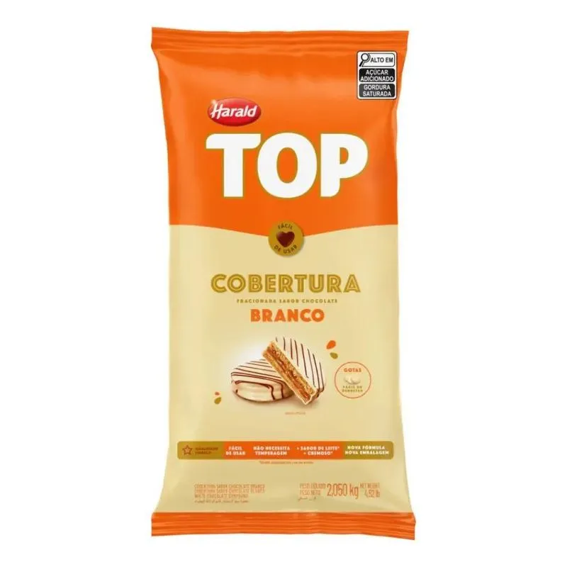 Harald Top Gota Cobertura Fracionada Chocolate Branca 2,05kg