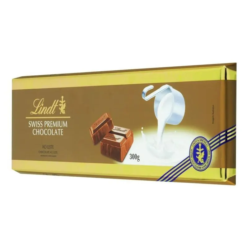 Chocolate Ao Leite Swiss Premium Lindt Cartucho 300 G