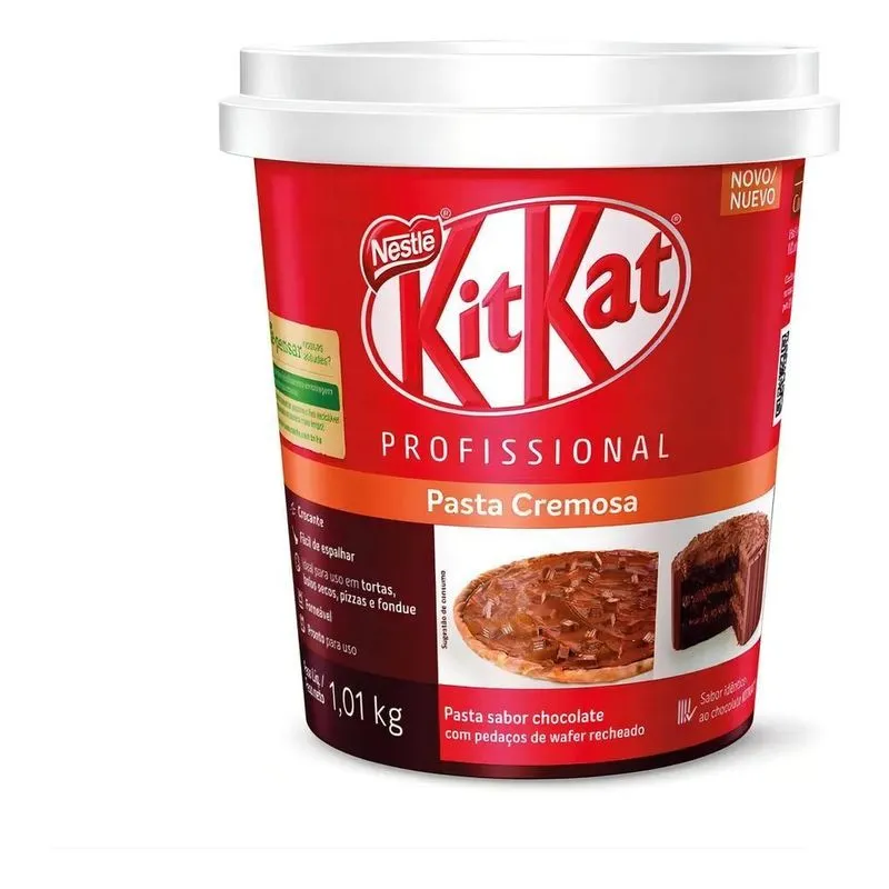 Pasta Cremosa Kitkat Nestlé 1,01kg Para Recheio E Cobertura Pa