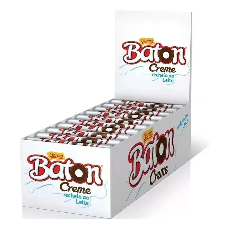 Garoto Baton Batom - Creme - Sem Agregado - 16 G - Kit - 30