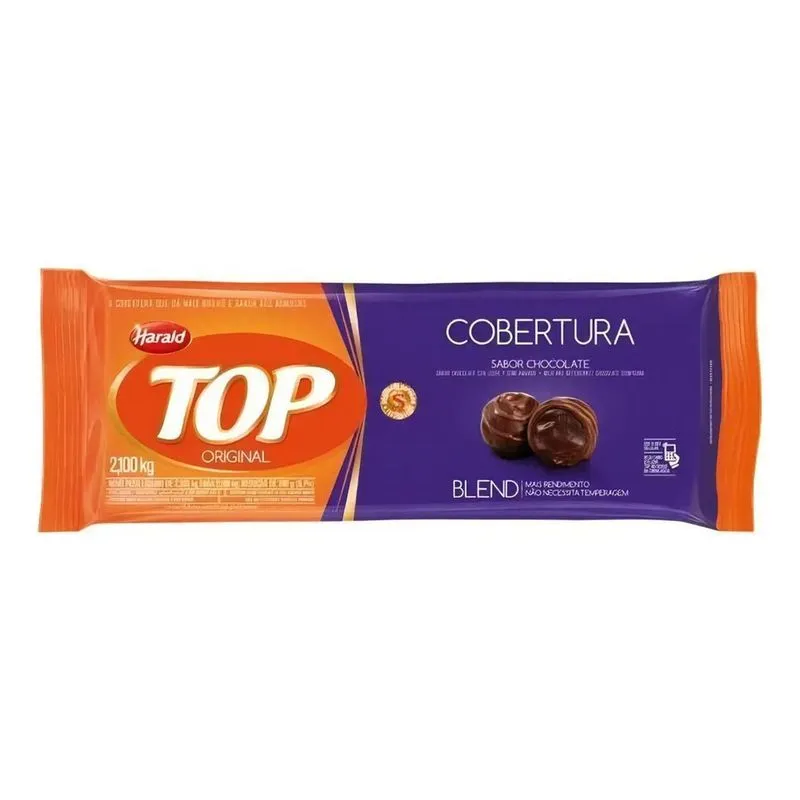 Cobertura Fracionada Sabor Chocolate Blend 2,1kg Top Harald