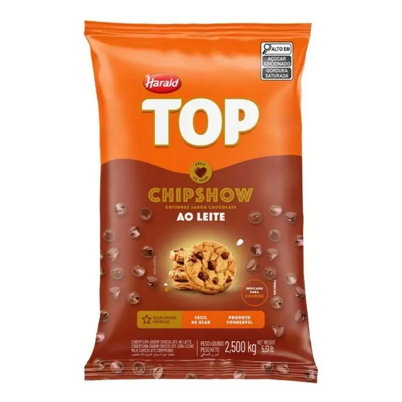 Chocolate Ao Leite Gotas Forneáveis Harald Cobertura 2,5 Kg
