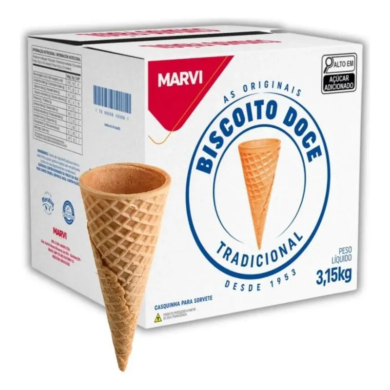 Marvi Casquinha Biscoito Doce - Baunilha