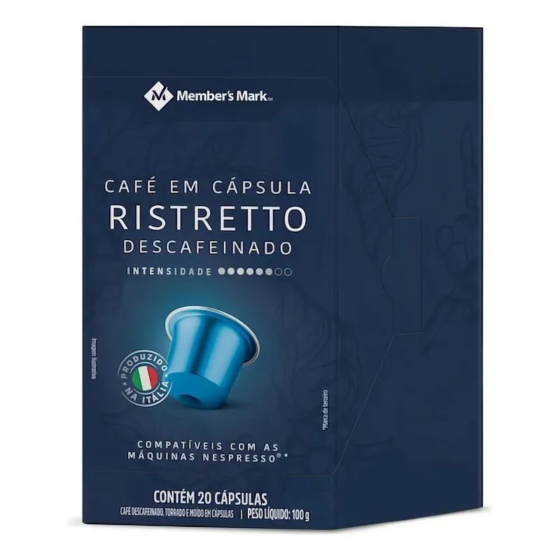 Café Cápsula Members Descafeinado Compatível Nespresso - 20