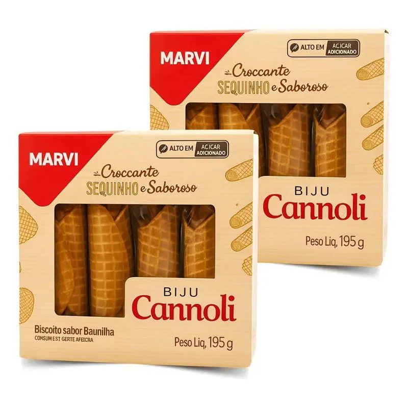 Casquinha Biju Cannoli Marvi 195g - Cx 30un