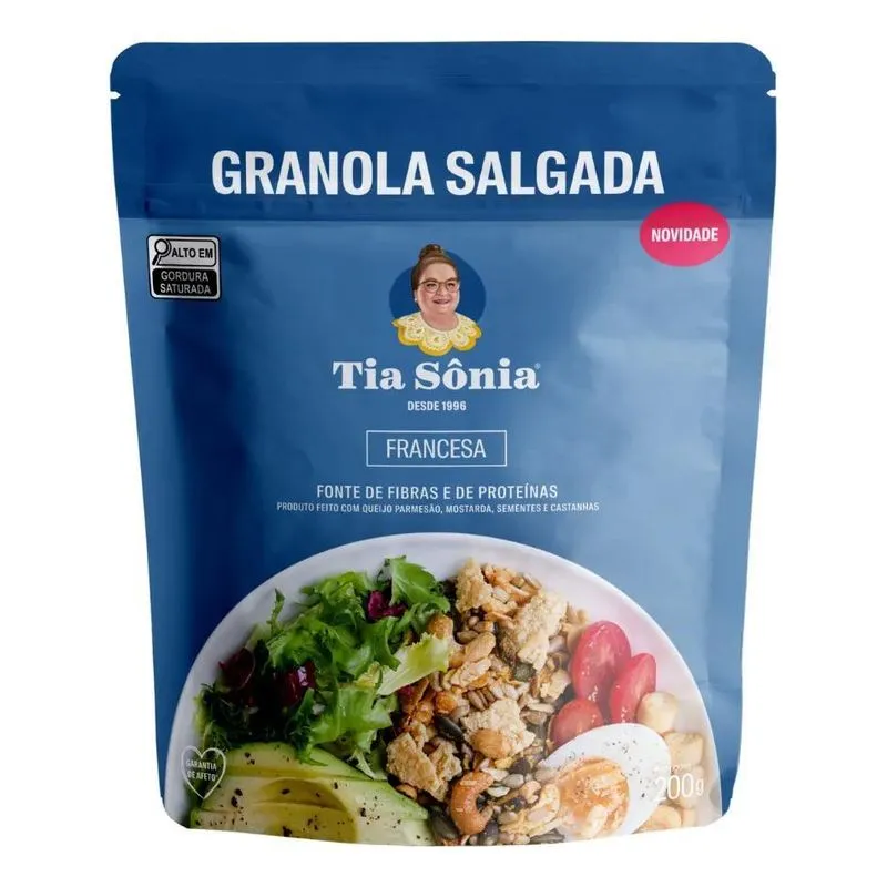 Granola Francesa Salgada Parmesão Castanhas E Mostarda 200g