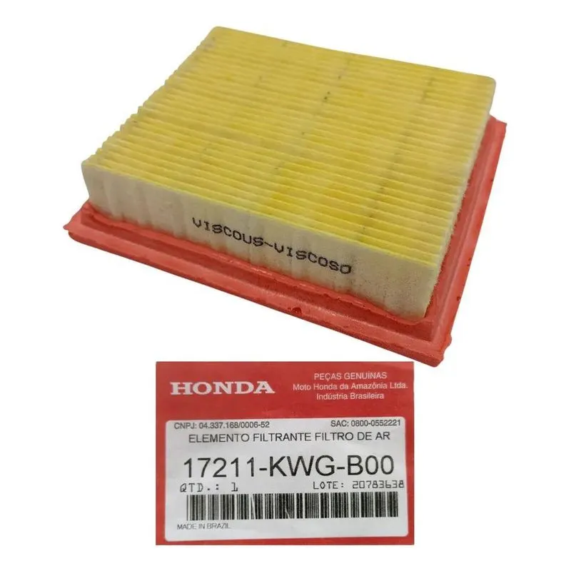 Filtro Ar Titan Fan 125 150 Bros 150 160 Xre190 Pop