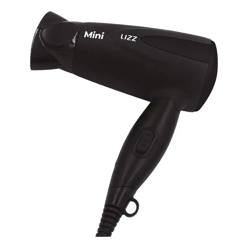 10x Secador De Cabelo Lizz Mini Preto 1200w Viagem