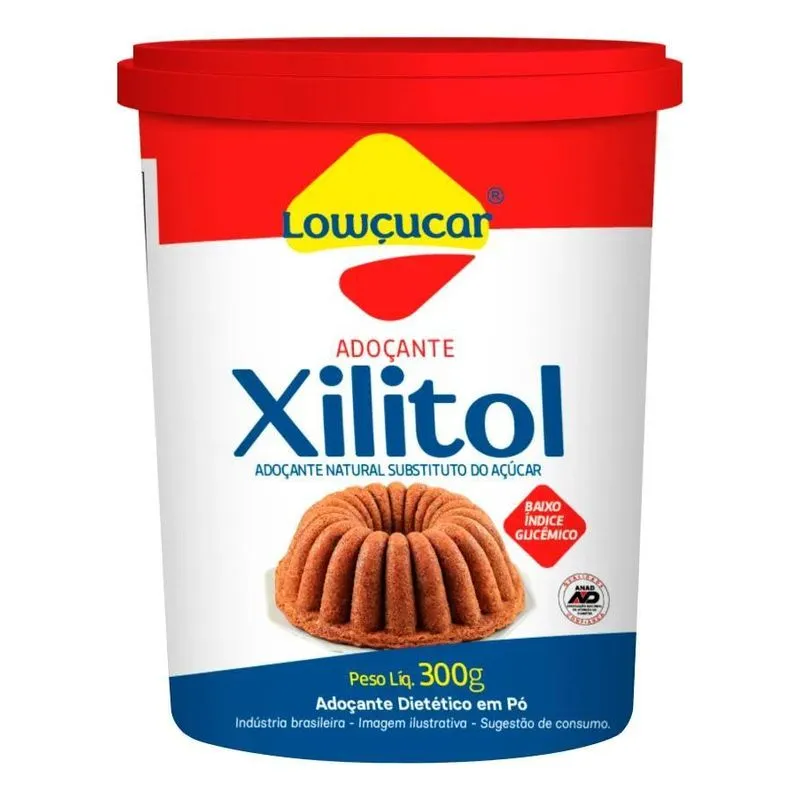 Lowçucar Adoçante Natural Em Pó Xilitol 300g