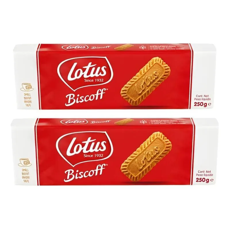 Lotus Biscoff Biscoito Bolacha Lotus Biscoff - 250 G - Kit