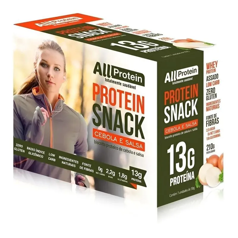 Caixa Protein Snack Cebola E Salsa 7 Un De 30g All Protein