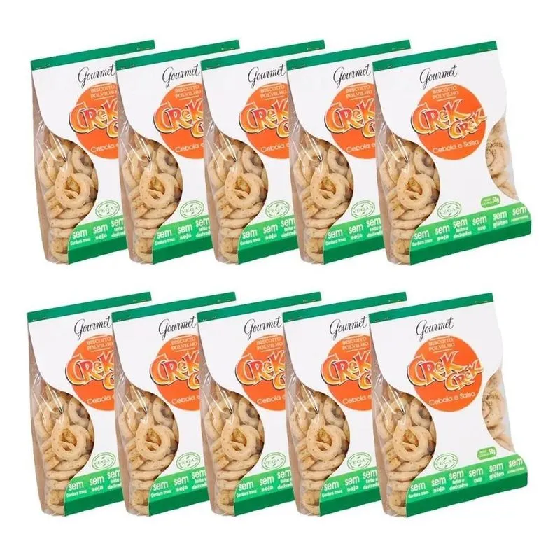 Kit 10 Biscoitos De Polvilho Vegano Saudável Sem Glúten