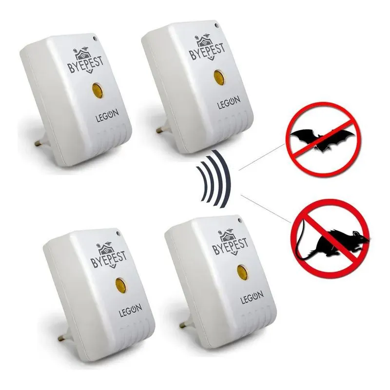 Kit 4 Repelentes Eletronico Contra Ratos E Morcegos 200m