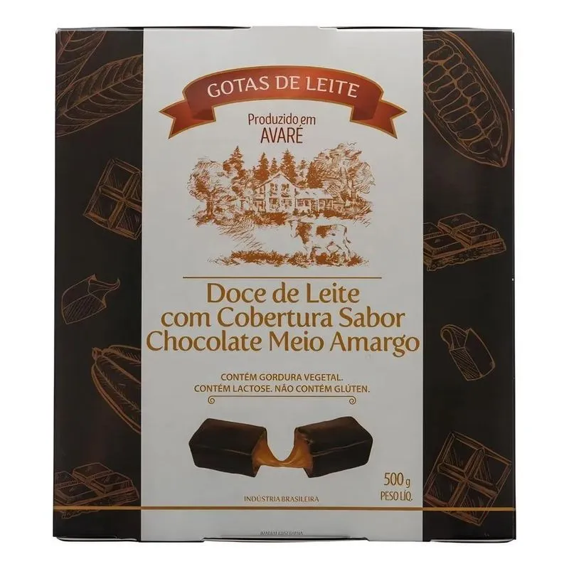 Doce De Leite Pingo Avaré Gotas Com Chocolate Meio Amargo