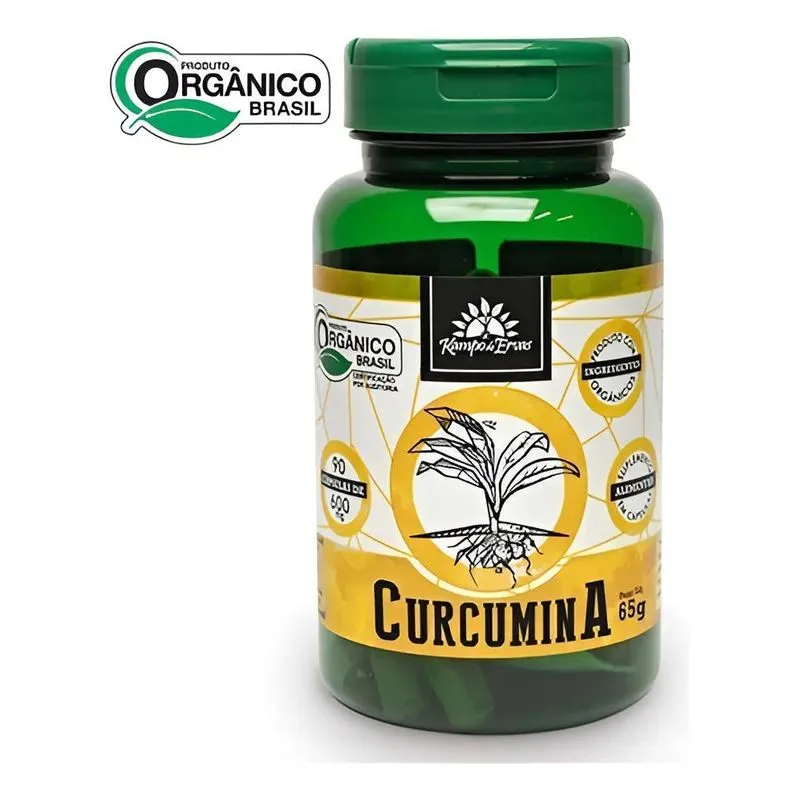 Cúrcuma Orgânica Em Cápsula Vegetal 600mg 90cps 100% Pura