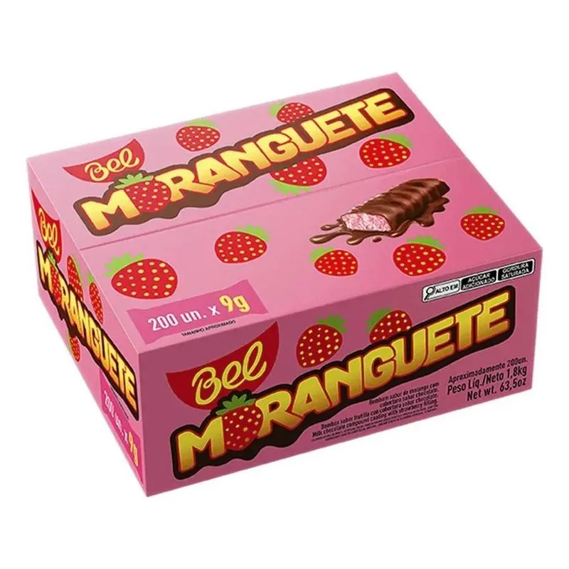 Zd Alimentos Bel Chocolate Moranguete - Morango E Chocolate