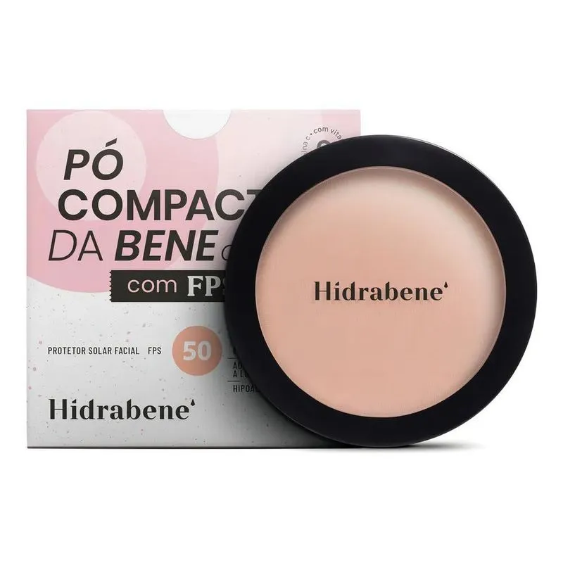 Pó Compacto FPS50 Clara Vitamina C Protetor Facial Hidrabene