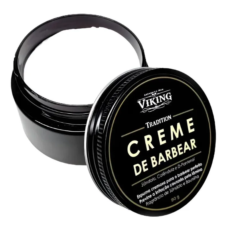 Creme De Barbear Extra Deslizante E Espuma Viking Tradition