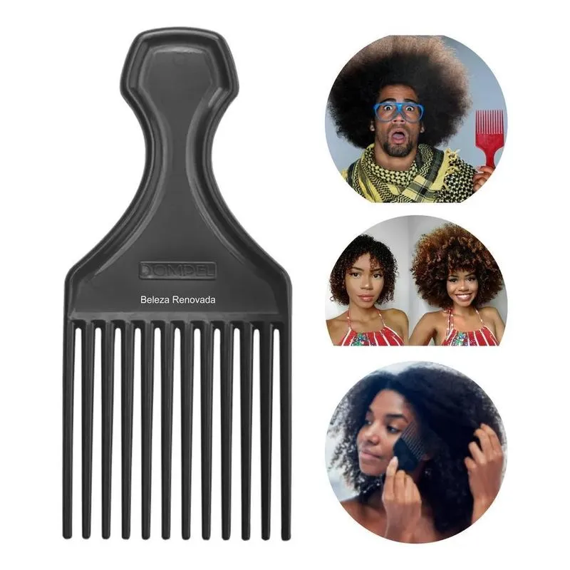 Pente Garfo Black Power Para Cabelo Crespo Afro E Cacheado