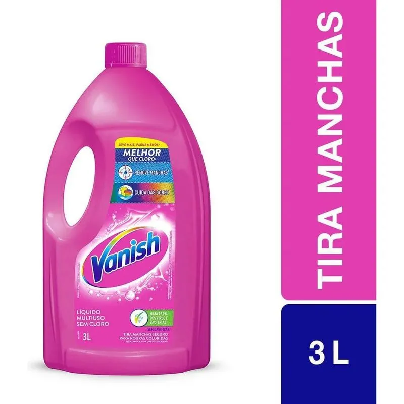 Tira Manchas Vanish Líquido Multiuso Para Roupas Coloridas 3
