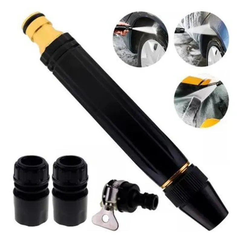 10x Bico Alta Pressão Para Mangueira 3 Em 1 + Conector Top