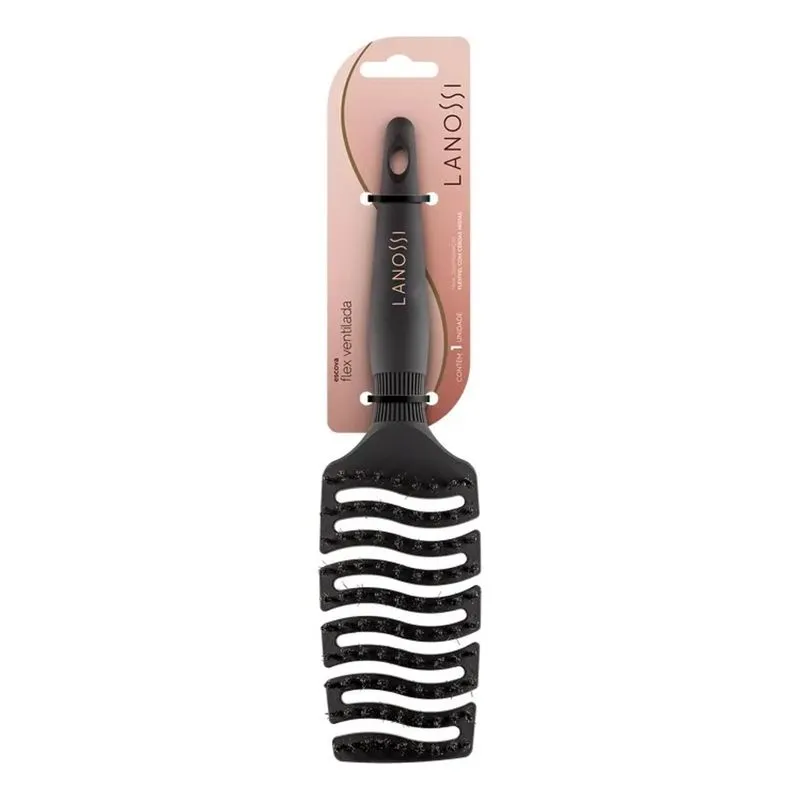Escova De Cabelo Ventilada Flexível Lanossi