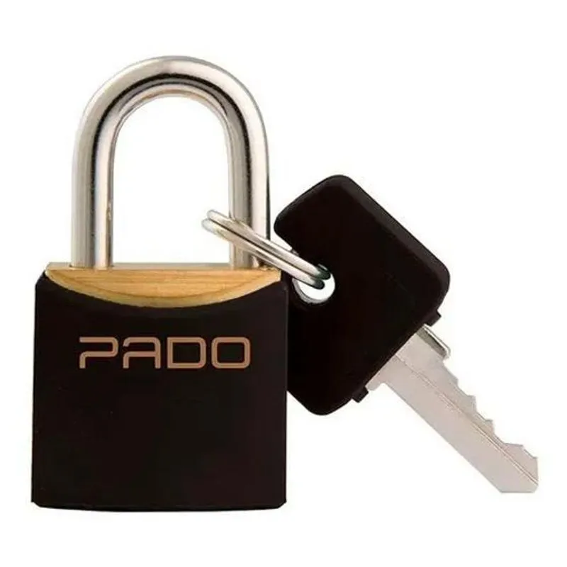 Cadeado Pado Trava Segurança Preto 20mm Latão 2 Chaves