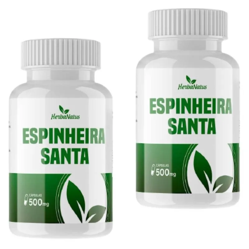 Kit 2x Espinheira Santa 500mg 60 Cápsulas - Herbanatus