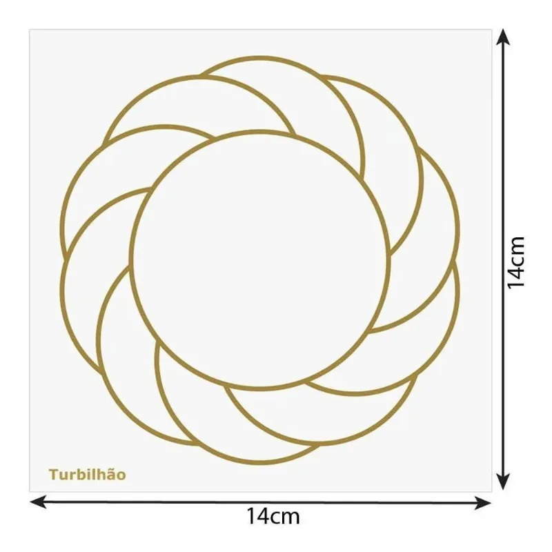 2x Radiestesia Radiônica - Placa Turbilhão - Ps 1mm 14x14 (c