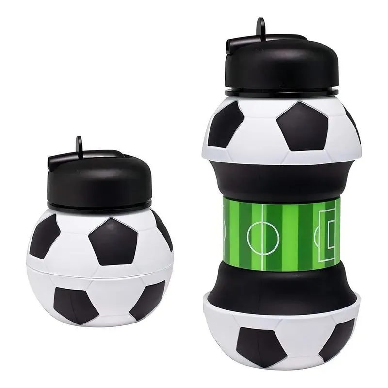 Vittak Garrafa Água Infantil Bola Futebol Dobrável 550ml