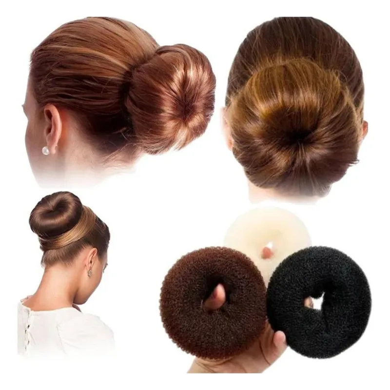 8 Rosquinha Hair Donut Para Fazer Coque Tamanho Grande 10cm