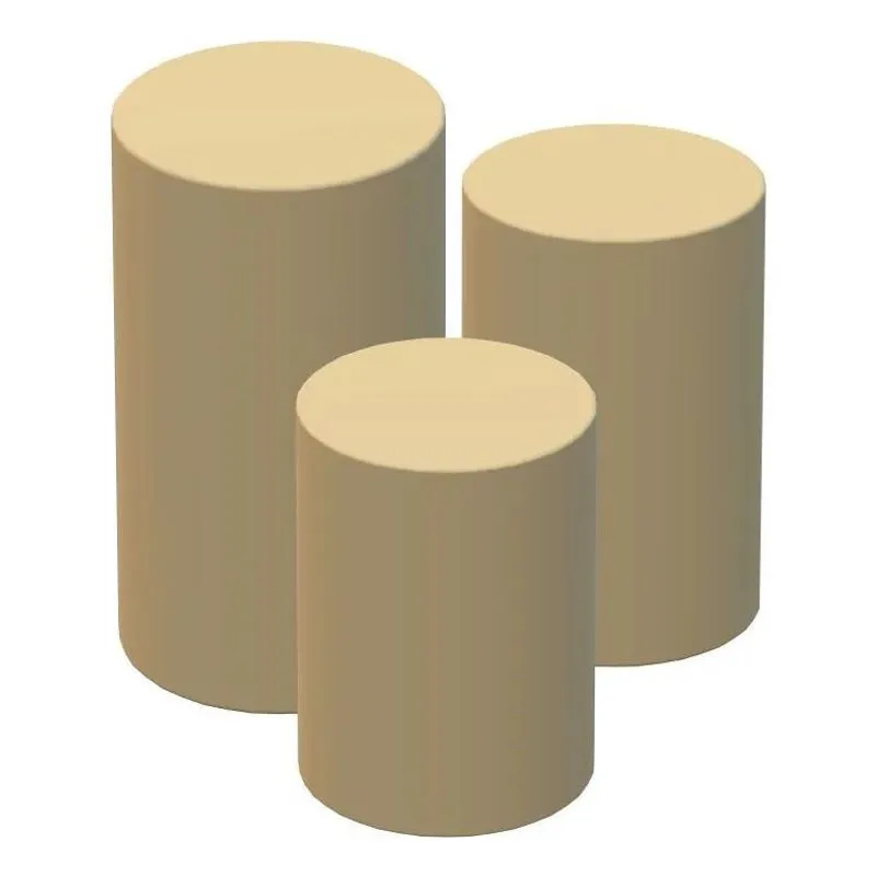 Trio Capas Mesas Cilindros Lisas Veste Fácil Vari Capuccino