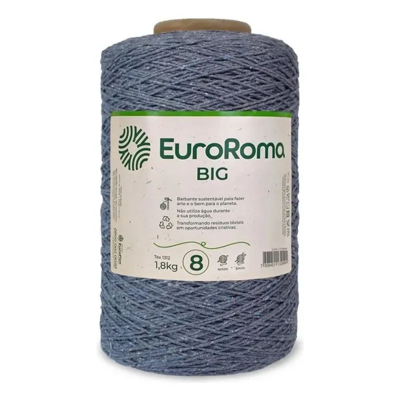 Barbante Euroroma 1,8kg Big Cone 8mm 13 Jeans - 6000