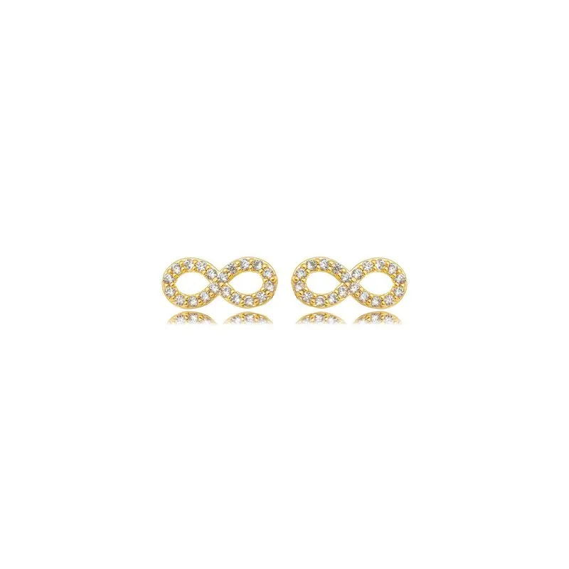 Brinco Infinito Micro Zirconia Banhado Ouro 18k