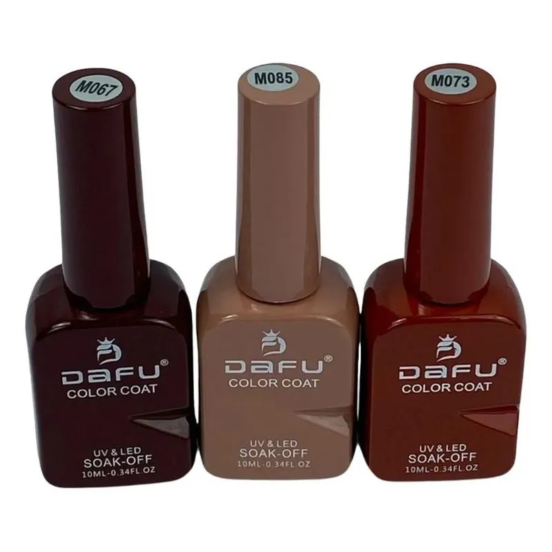 5x Kit Com 3 Esmaltes Gel Uv/led Tons De Marrons Sofisticad