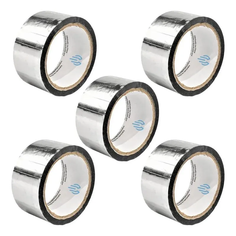 5x 5 Fita Metalizada 45mm X 45 Metros Isolamento Caixa Isopo
