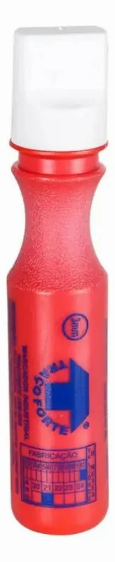3x Marcador Industrial 60ml 3mm Vermelho Traço Forte Baden