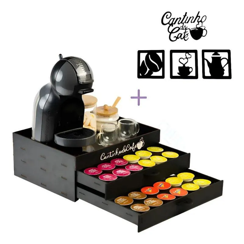 Porta Capsula Dolce Gusto Combinandinho - Bandeja Cantinho D