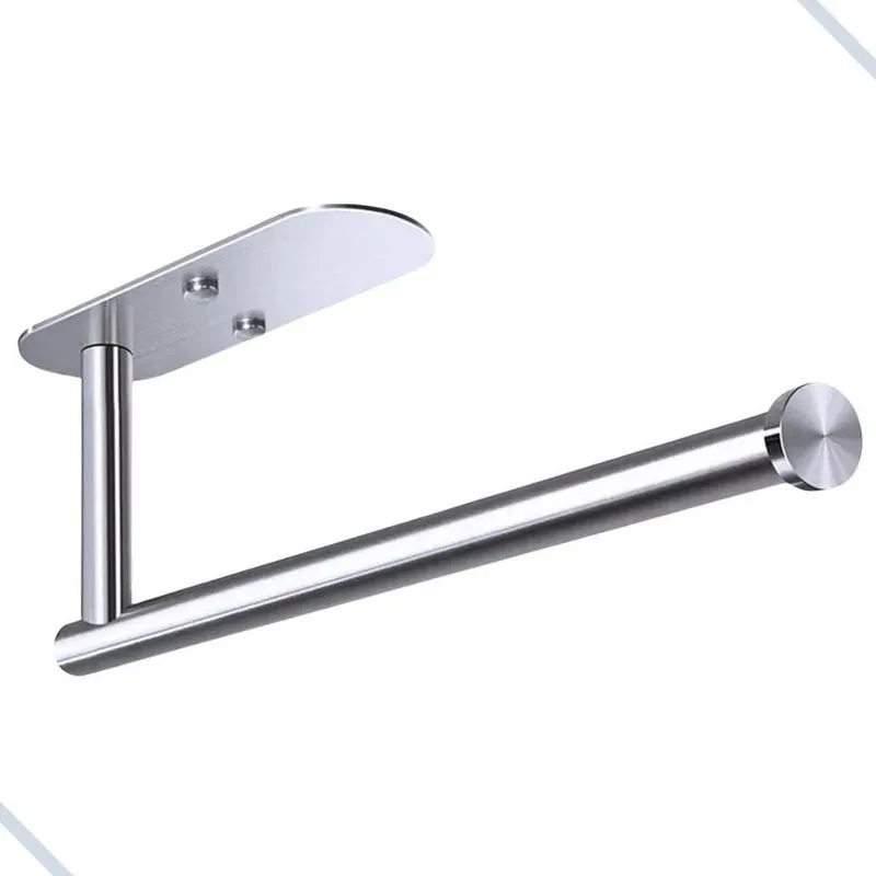 5x Suporte Aço Inox Papel Toalha Pano De Prato Multiuso