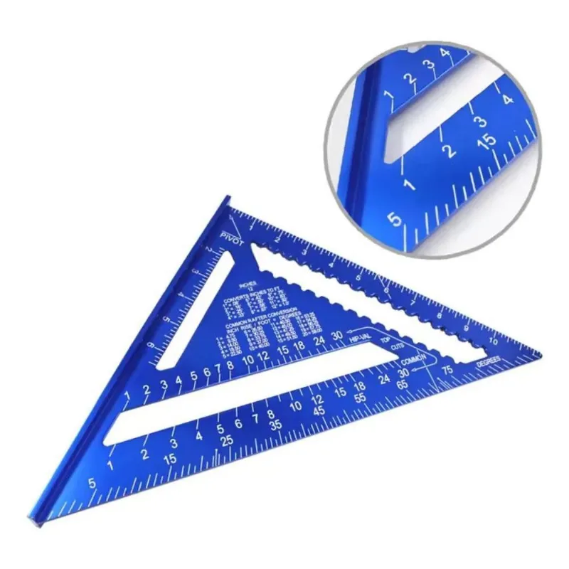 10x Esquadro Alumínio Triangular 12 Pol Carpintaria Marcena