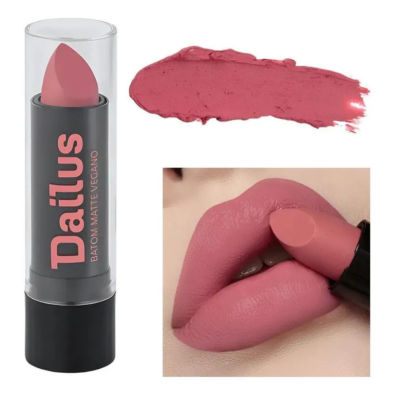 2x Batom Matte Hidratante Cremoso De Longa Duração Dailus