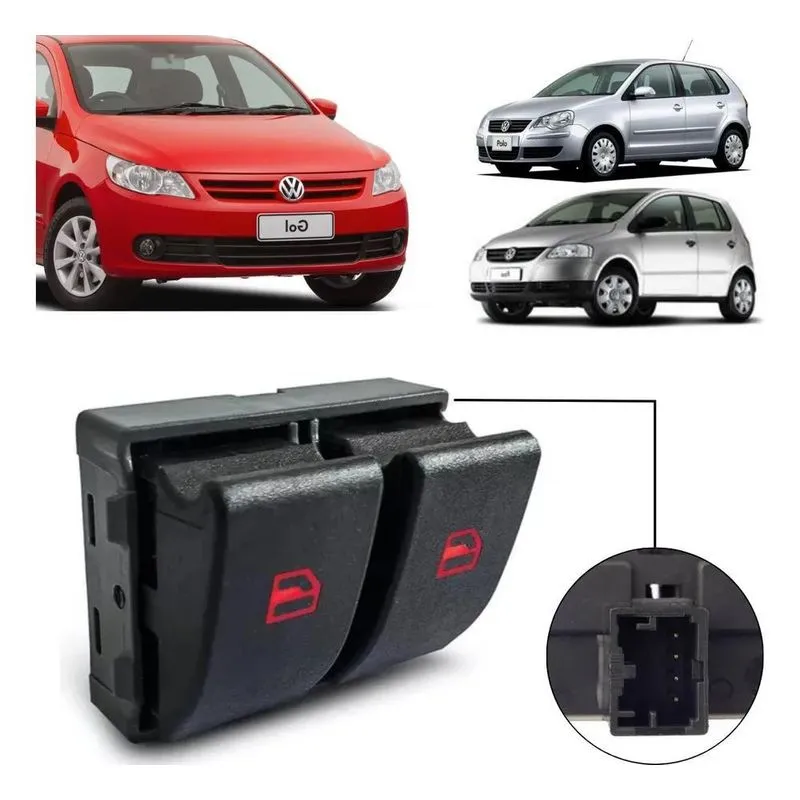 Botão Interruptor Vidro Elétrico Vw Fox Polo Gol G4 G5 G6 Le