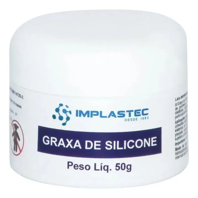 3x Graxa De Silicone Dielétrica 50g Pote Implastec