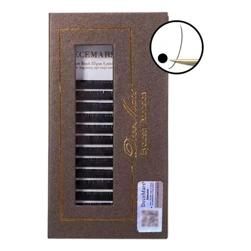 5x Cílios Decemars Elipse Premium Black Super Soft Estojo Mi