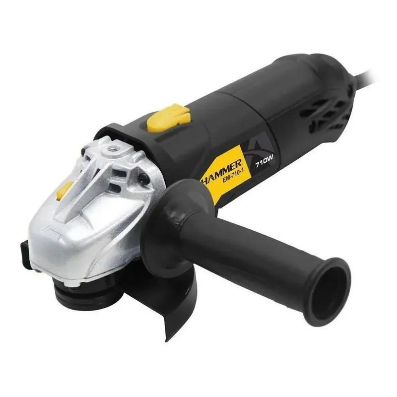 5x Esmerilhadeira Angular Hammer Em-710-1 Preto 710 W + Aces