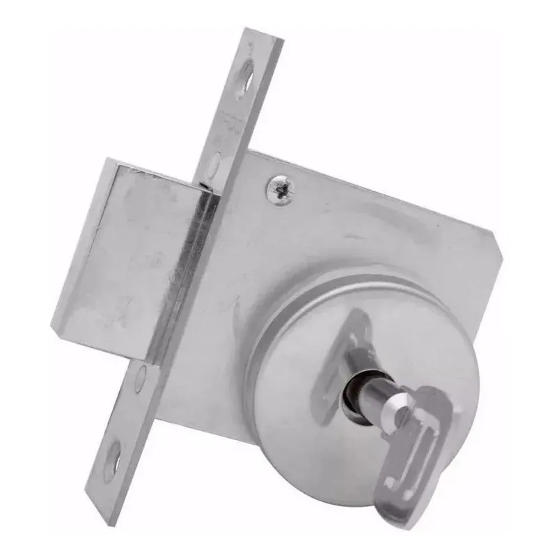 2x Fechadura Pado Tetra Inox Trava Chave Auxiliar Cromado Po