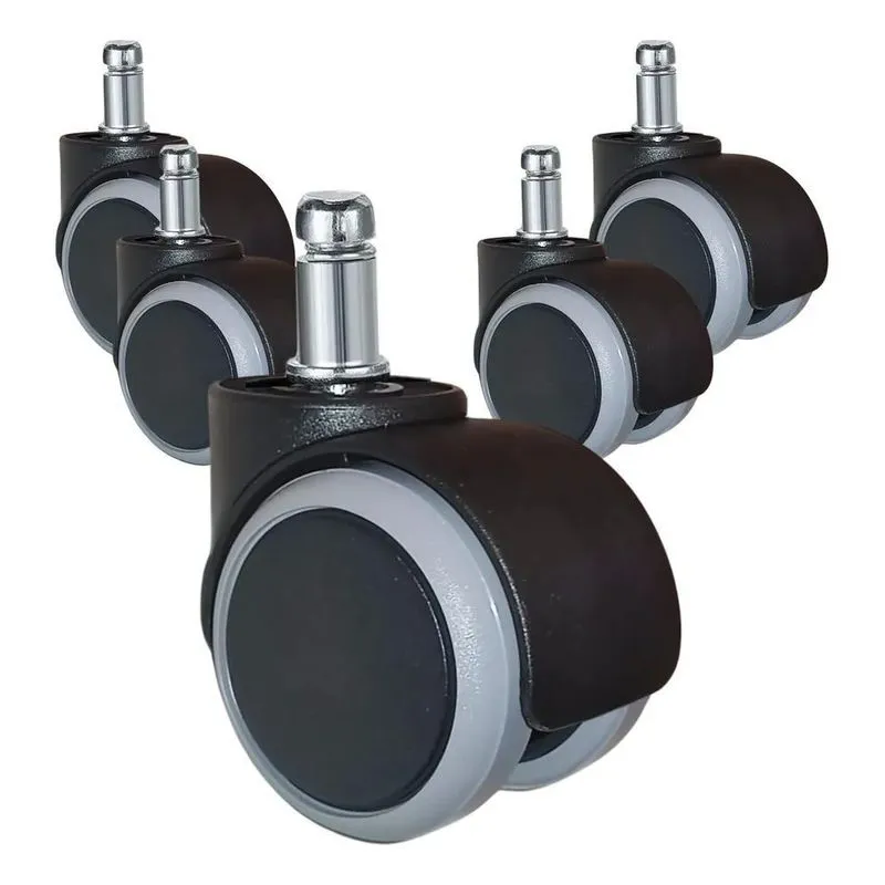 10x Rodinha Kit 5 Rodízios Cadeira Escritório Roda Anti-ris