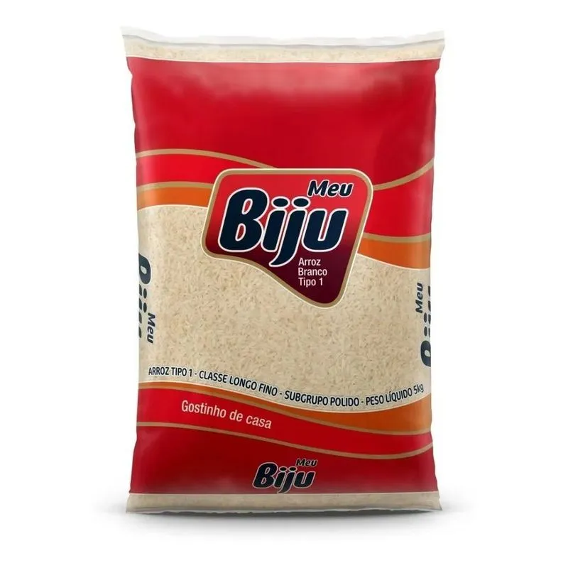 5x Arroz Branco Polido Tipo 1 5kg Meu Biju