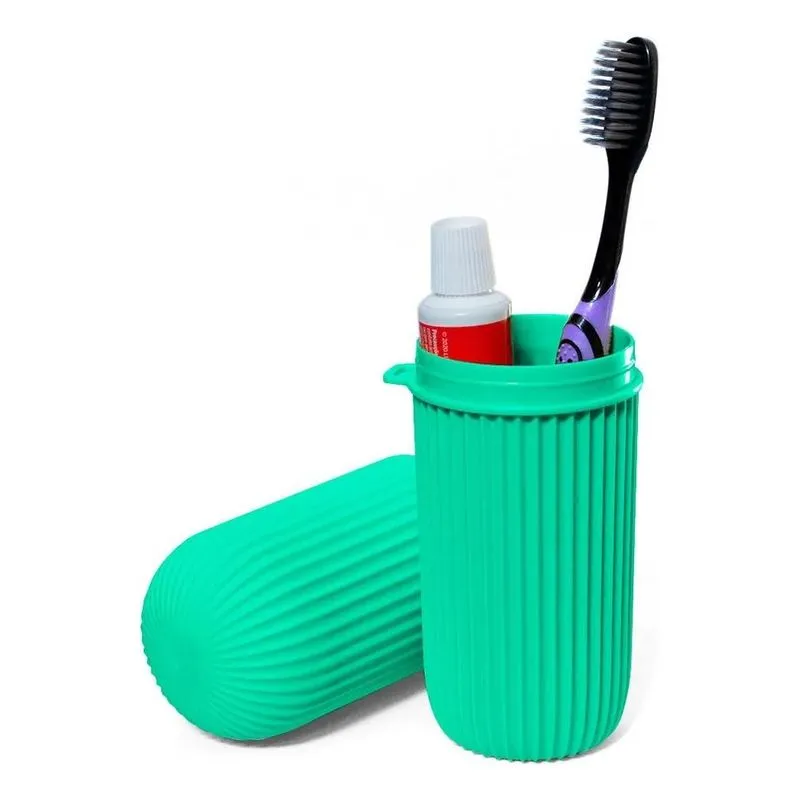3x Estojo Porta Escova Dental Guardar Pasta Fio Viagem Féria