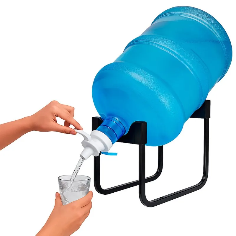 Base Suporte Galão Agua Com Torneira Válvula Garrafão 20l